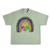 Oil Green mardi gras fleur de lis rainbow Urban Heavy Tee - JahusDesignShop