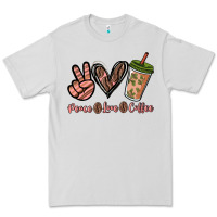 Dove Grey peace love coffee Premium Tee - NancyCooperArtShop
