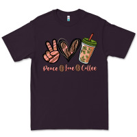 Plum peace love coffee Premium Tee - NancyCooperArtShop