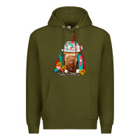Army Green Dentist Frappe Coffee Premium Hoodie - FaDigitalArtStudio