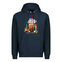 Navy Dentist Frappe Coffee Premium Hoodie - FaDigitalArtStudio