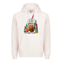 Pale Pink Dentist Frappe Coffee Premium Hoodie - FaDigitalArtStudio