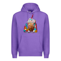 Purple Dentist Frappe Coffee Premium Hoodie - FaDigitalArtStudio