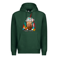 Sports Green Dentist Frappe Coffee Premium Hoodie - FaDigitalArtStudio