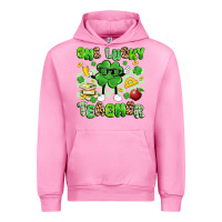 Fuchsia Pink one lucky teacher Urban Hoodie - Artiststas