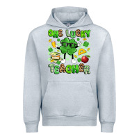 Heather Grey one lucky teacher Urban Hoodie - Artiststas