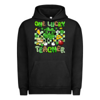 Pigment Black one lucky teacher Urban Hoodie - Artiststas
