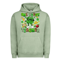 Pigment Oil Green one lucky teacher Urban Hoodie - Artiststas
