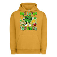 Pigment Peanut Butter one lucky teacher Urban Hoodie - Artiststas