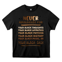 Black never apologize Heavy Core Tee - MaliasSmallBusiness