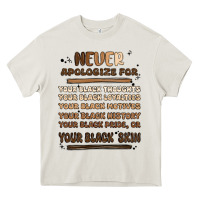 Cream never apologize Heavy Core Tee - MaliasSmallBusiness