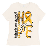 Bone Finding the cure starts with hope Childhood Cancer Ladies Tee - NancyCooperArtShop