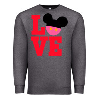 Charcoal Heather Minnie Mouse Premium Sweatshirt - CowhideDigitalArt