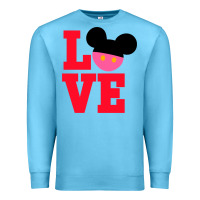 Ocean Blue Minnie Mouse Premium Sweatshirt - CowhideDigitalArt