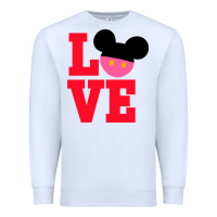 White Minnie Mouse Premium Sweatshirt - CowhideDigitalArt