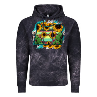Cloud Black Oregon Map Sunflower Cactus Serape Vintage Hoodie - RanaPortraitStore