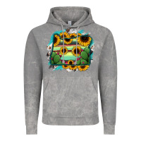 Cloud Rock Oregon Map Sunflower Cactus Serape Vintage Hoodie - RanaPortraitStore