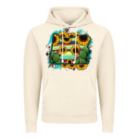 Vintage Artic Oregon Map Sunflower Cactus Serape Vintage Hoodie - RanaPortraitStore