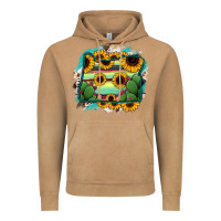 Vintage Camel Oregon Map Sunflower Cactus Serape Vintage Hoodie - RanaPortraitStore
