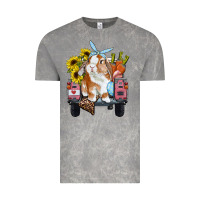 Cloud Rock Easter truck with bunny sunflowers and eggs Vintage Tee - RanaPortraitStore