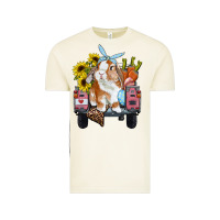 Vintage Arctic Easter truck with bunny sunflowers and eggs Vintage Tee - RanaPortraitStore