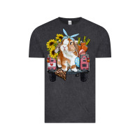 Easter Truck With Bunny Sunflowers And Eggs Vintage Tee | Teevron