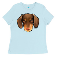 Baby Blue Dachshund Ladies Tee - Jasminsmagicworld