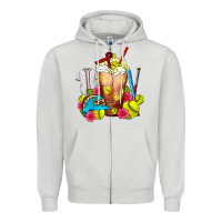Dove Grey Softball Frappe Coffee Zipper Hoodie - FaDigitalArtStudio