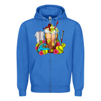 True Royal Softball Frappe Coffee Zipper Hoodie - FaDigitalArtStudio