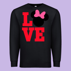 Minnie Mouse Premium Sweatshirt Designed By Cowhidedigitalart