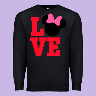 Minnie Mouse Premium Sweatshirt Designed By Cowhidedigitalart