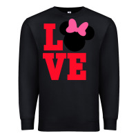 Black Minnie Mouse Premium Sweatshirt - CowhideDigitalArt