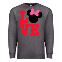 Charcoal Heather Minnie Mouse Premium Sweatshirt - CowhideDigitalArt