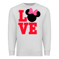 Dove Grey Minnie Mouse Premium Sweatshirt - CowhideDigitalArt