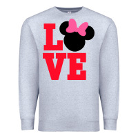 Heather Grey Minnie Mouse Premium Sweatshirt - CowhideDigitalArt