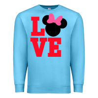 Ocean Blue Minnie Mouse Premium Sweatshirt - CowhideDigitalArt