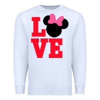 White Minnie Mouse Premium Sweatshirt - CowhideDigitalArt
