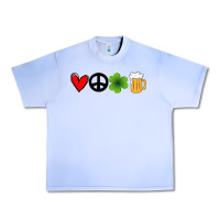 Grape Ice Funny St Patricks Day Love Peace Clover and Beer Urban Heavy Tee - Bettercallsaul