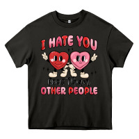 Asphalt i hate you less than other people Heavy Core Tee - MaliasSmallBusiness