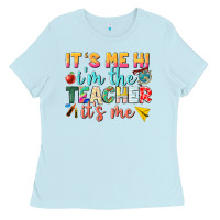 Baby Blue its me hi im the teacher its me nca Ladies Tee - NancyCooperArtShop