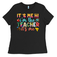 Black its me hi im the teacher its me nca Ladies Tee - NancyCooperArtShop