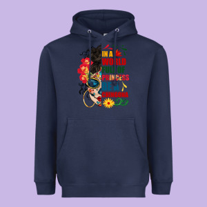 In A World Full Of Princess Be A Chingona Heavyweight Hoodie Designed By Bundleandbundleshop