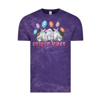 Cloud Purple Easter Vibes with Bunny and Eggs Vintage Tee - RanaPortraitStore