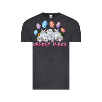 Vintage Black Easter Vibes with Bunny and Eggs Vintage Tee - RanaPortraitStore