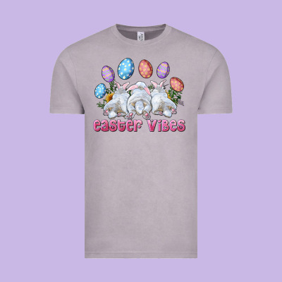 Easter Vibes With Bunny And Eggs Vintage Tee Designed By Ranaportraitstore