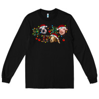 Black Hohoho Christmas Cows Long Sleeve Tee - RanaPortraitStore