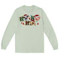 Matcha Hohoho Christmas Cows Long Sleeve Tee - RanaPortraitStore