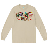 Mushroom Hohoho Christmas Cows Long Sleeve Tee - RanaPortraitStore
