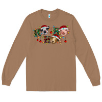 Toasted Coconut Hohoho Christmas Cows Long Sleeve Tee - RanaPortraitStore