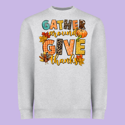 Gather Around And Give Thanks Heavyweight Sweatshirt Designed By Cowgirlartshop